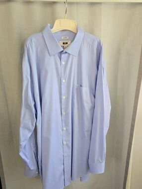 Joseph Abboud Men's Light Blue Button-Front Dress Shirt